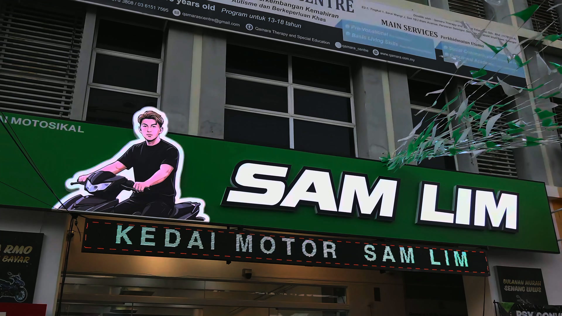 Gambar kedai motor Sam Lim cawangan Shah Alam